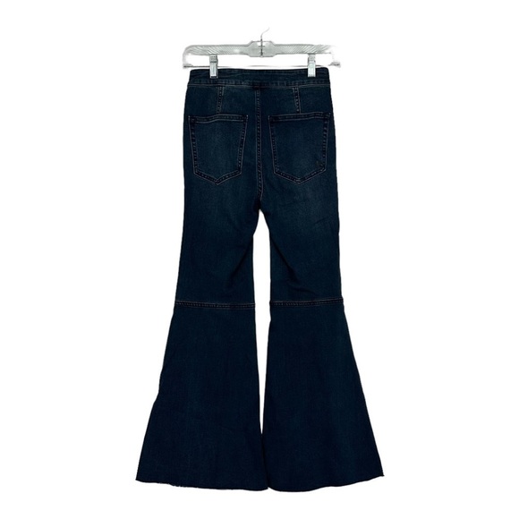 Free People Dark Wash Blue Flare Bell Bottoms Size 24 - Picture 2 of 6